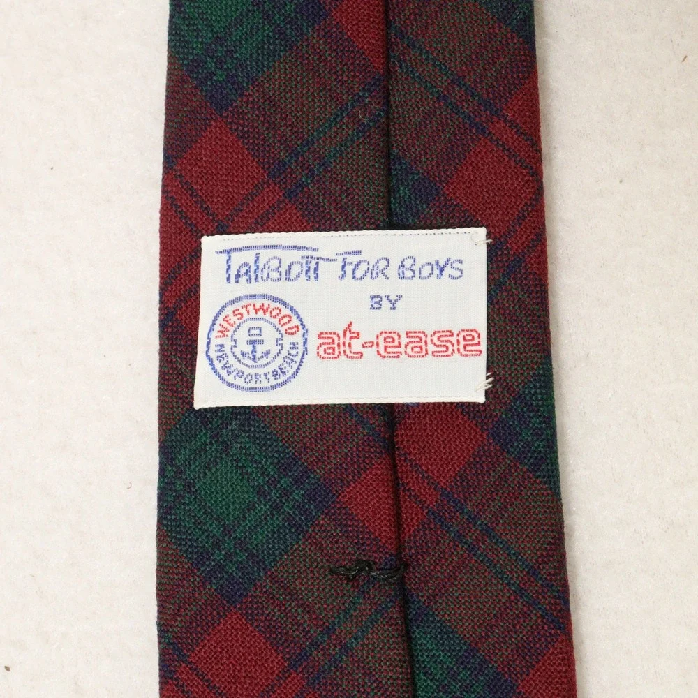 Vintage Robert Talbott Tie Set Plaid Striped Preppy Wool Silk Kids